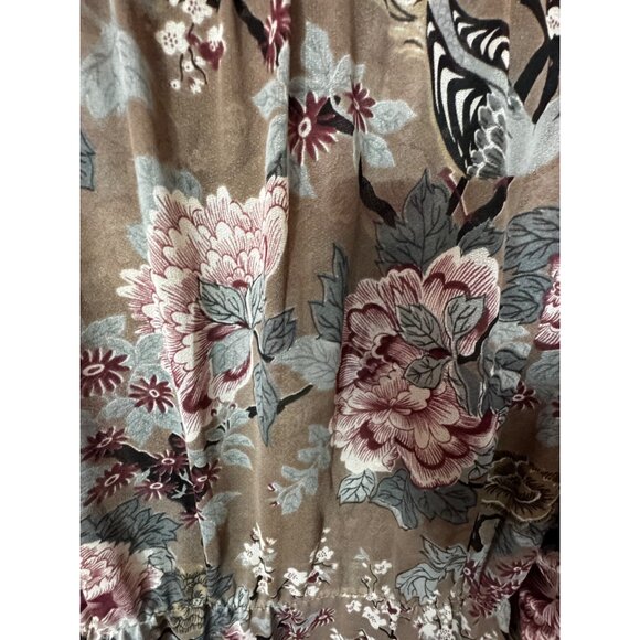 Vintage Floral Long Sleeve Midi Dress Large Boho‎ Hippie Seventies Gypsy Cottage - Picture 6 of 6